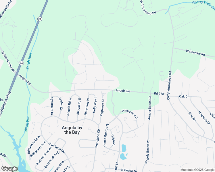 map of restaurants, bars, coffee shops, grocery stores, and more near 33005 Angola Road in Lewes