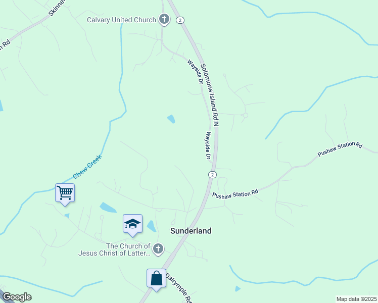 map of restaurants, bars, coffee shops, grocery stores, and more near 7120 Wayside Drive in Sunderland