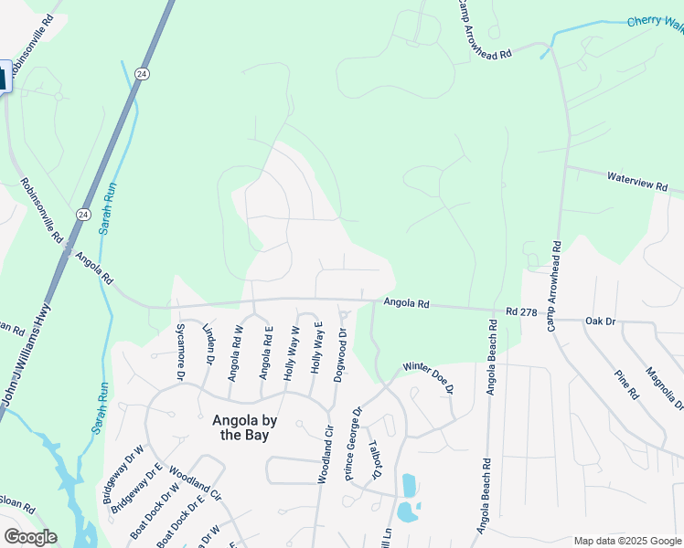 map of restaurants, bars, coffee shops, grocery stores, and more near 33005 Angola Road in Lewes