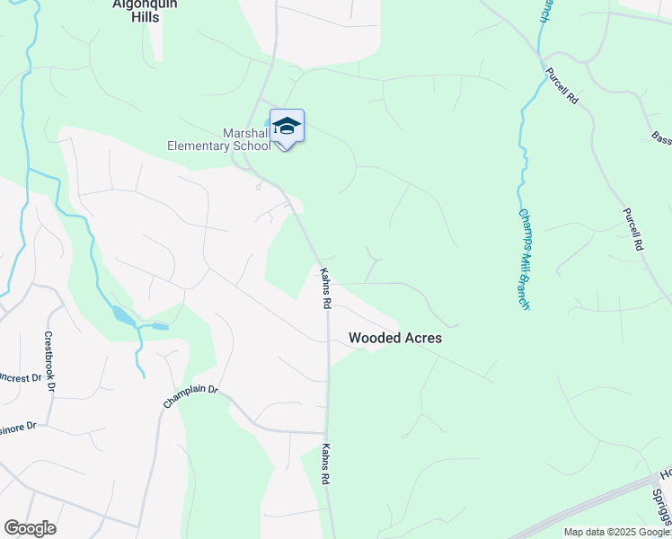 map of restaurants, bars, coffee shops, grocery stores, and more near 12715 Kahns Road in Manassas