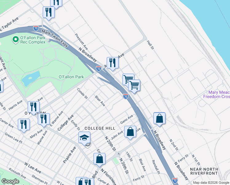 map of restaurants, bars, coffee shops, grocery stores, and more near 1109 Linton Avenue in St. Louis