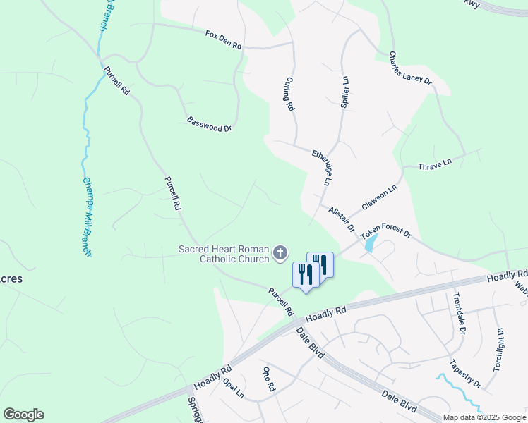map of restaurants, bars, coffee shops, grocery stores, and more near 12791 Westside Road in Manassas