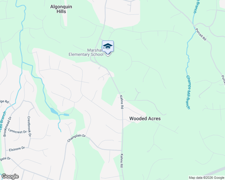 map of restaurants, bars, coffee shops, grocery stores, and more near 12698 Kahns Road in Manassas