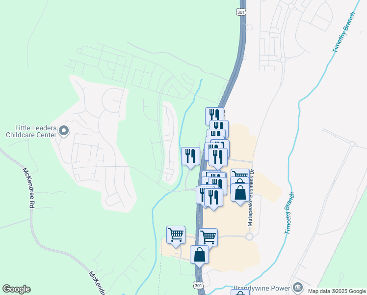map of restaurants, bars, coffee shops, grocery stores, and more near 7290 Chadds Ford Drive in Brandywine