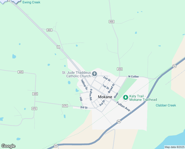 map of restaurants, bars, coffee shops, grocery stores, and more near 509 Collier Street in Mokane
