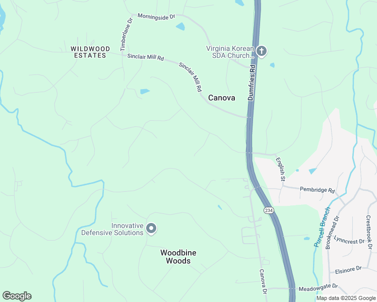 map of restaurants, bars, coffee shops, grocery stores, and more near 8070 Lilac Street in Manassas