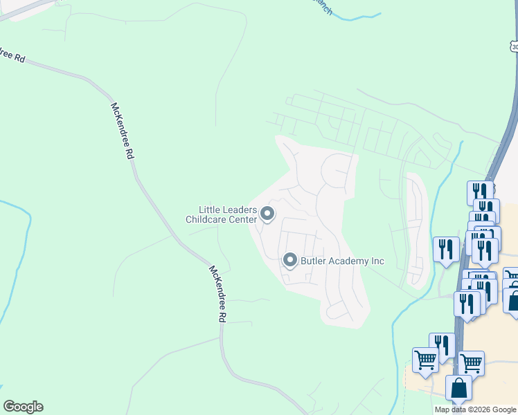map of restaurants, bars, coffee shops, grocery stores, and more near 15307 Pocopson Creek Way in Brandywine
