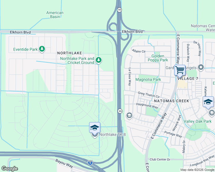 map of restaurants, bars, coffee shops, grocery stores, and more near 620 Greg Thatch Circle in Sacramento