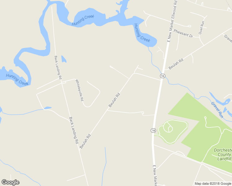 map of restaurants, bars, coffee shops, grocery stores, and more near 4242 Beulah Road in Hurlock