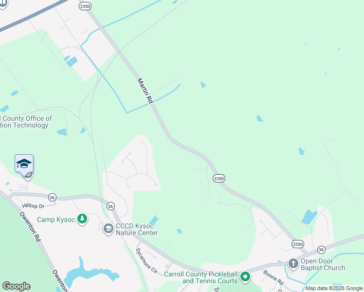 map of restaurants, bars, coffee shops, grocery stores, and more near State Highway 2350 in Carrollton