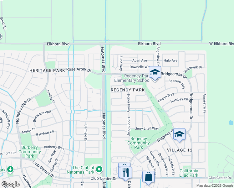 map of restaurants, bars, coffee shops, grocery stores, and more near 171 Arnold Gamble Circle in Sacramento