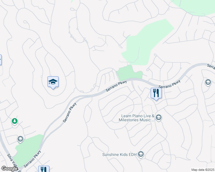 map of restaurants, bars, coffee shops, grocery stores, and more near 528 Silvaner Court in El Dorado Hills
