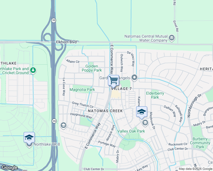 map of restaurants, bars, coffee shops, grocery stores, and more near in Sacramento