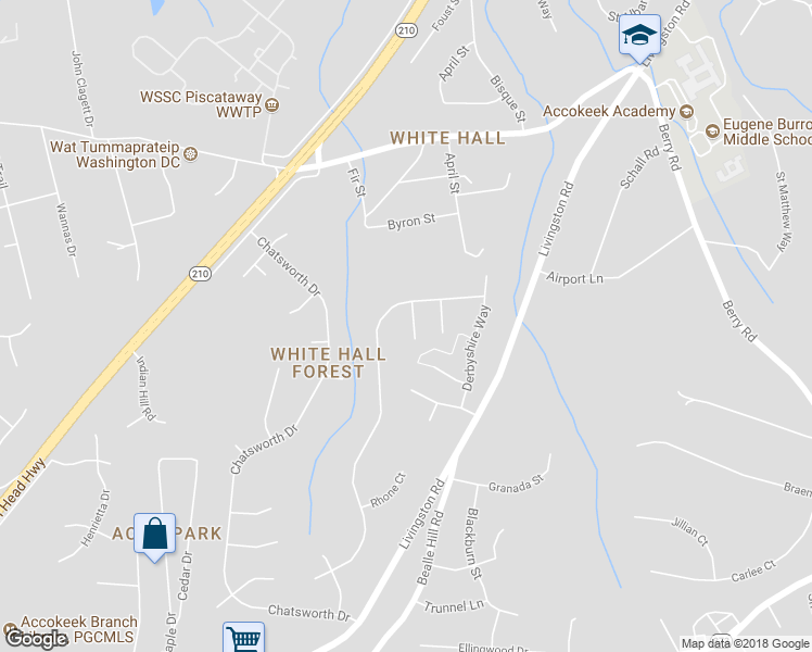 map of restaurants, bars, coffee shops, grocery stores, and more near 13205 SUNTUM Court in Accokeek