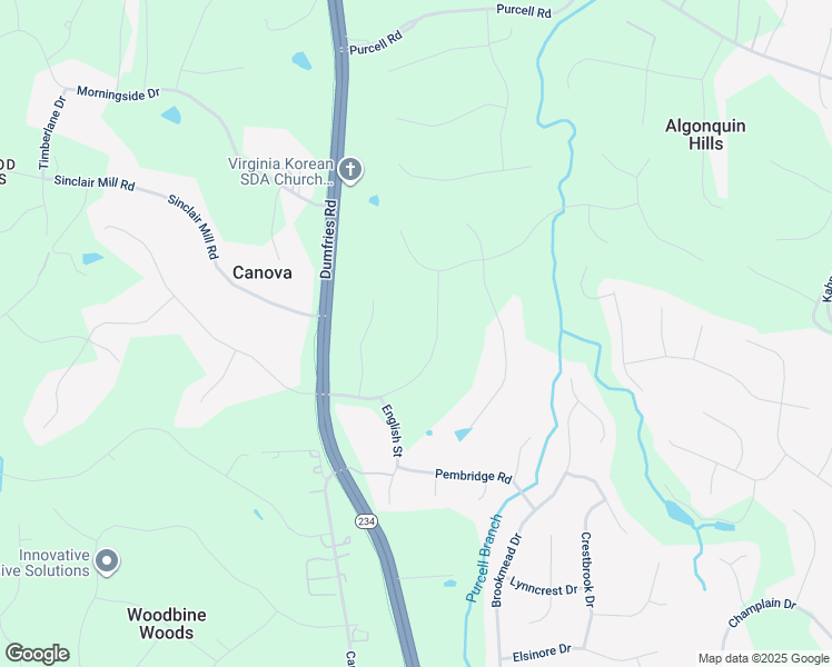 map of restaurants, bars, coffee shops, grocery stores, and more near 12668 Crossbow Drive in Manassas
