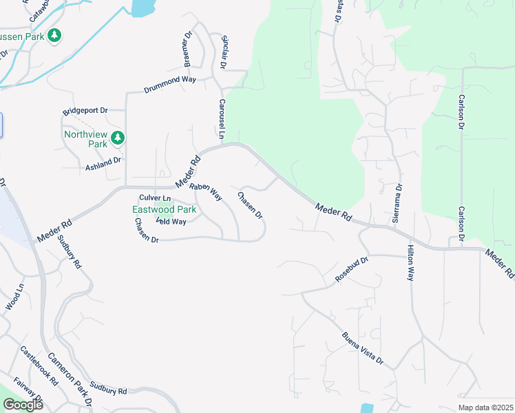map of restaurants, bars, coffee shops, grocery stores, and more near 3233 Chasen Drive in Cameron Park