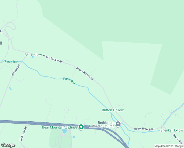 map of restaurants, bars, coffee shops, grocery stores, and more near 807 Rocky Branch Road in Luray