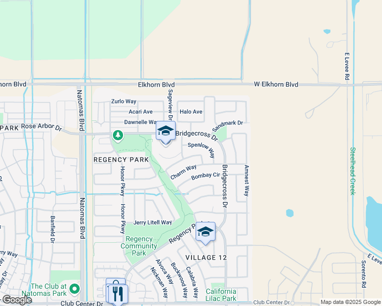 map of restaurants, bars, coffee shops, grocery stores, and more near 5754 Herbal Way in Sacramento