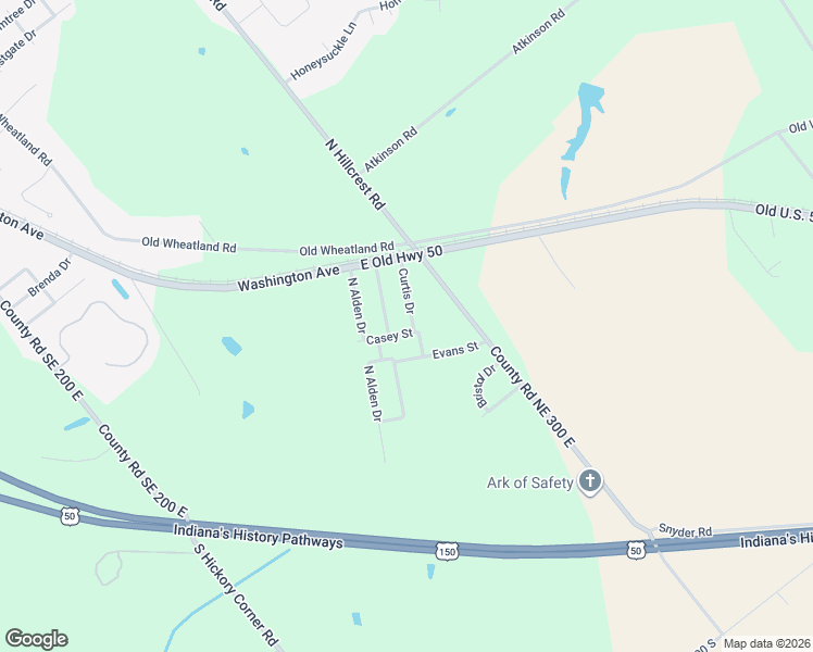 map of restaurants, bars, coffee shops, grocery stores, and more near 315 Curtis Drive in Vincennes