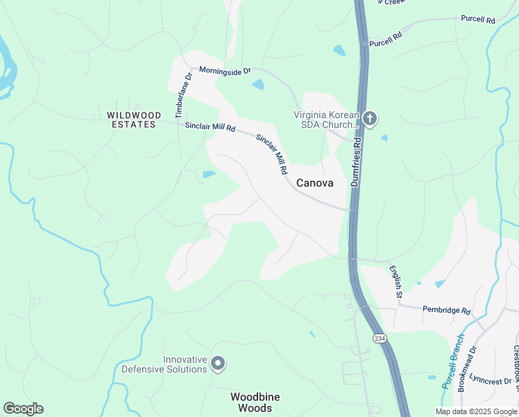 map of restaurants, bars, coffee shops, grocery stores, and more near 12690 Landview Drive in Manassas