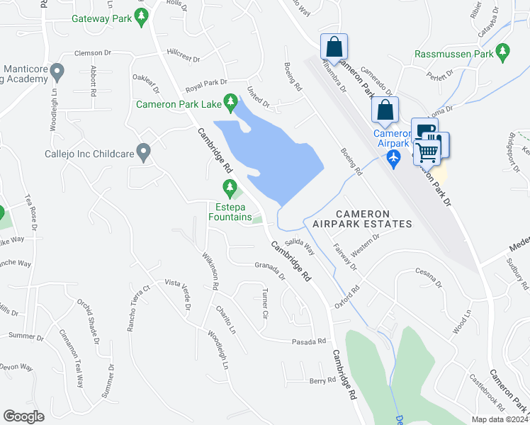 map of restaurants, bars, coffee shops, grocery stores, and more near 3133 Cambridge Road in Shingle Springs