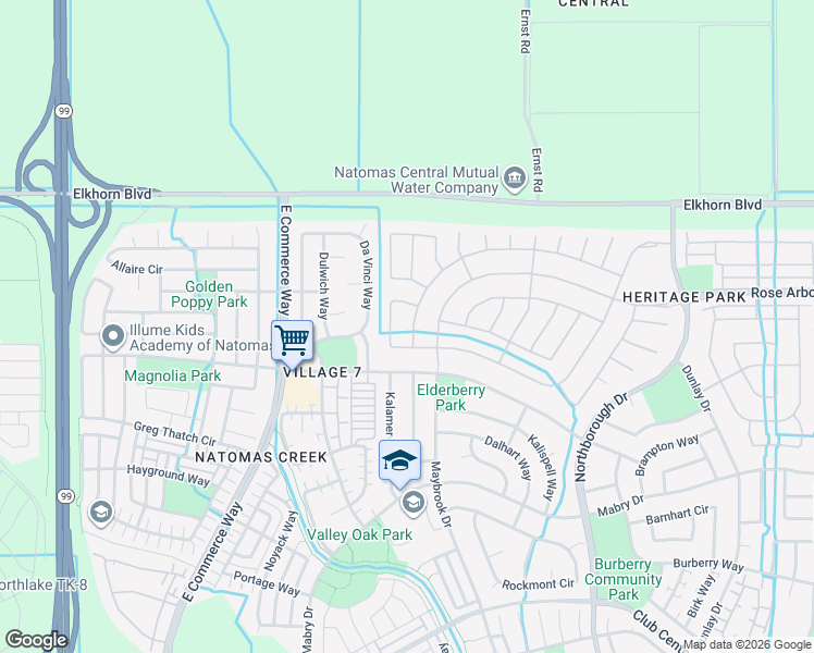 map of restaurants, bars, coffee shops, grocery stores, and more near 330 Perazul Circle in Sacramento
