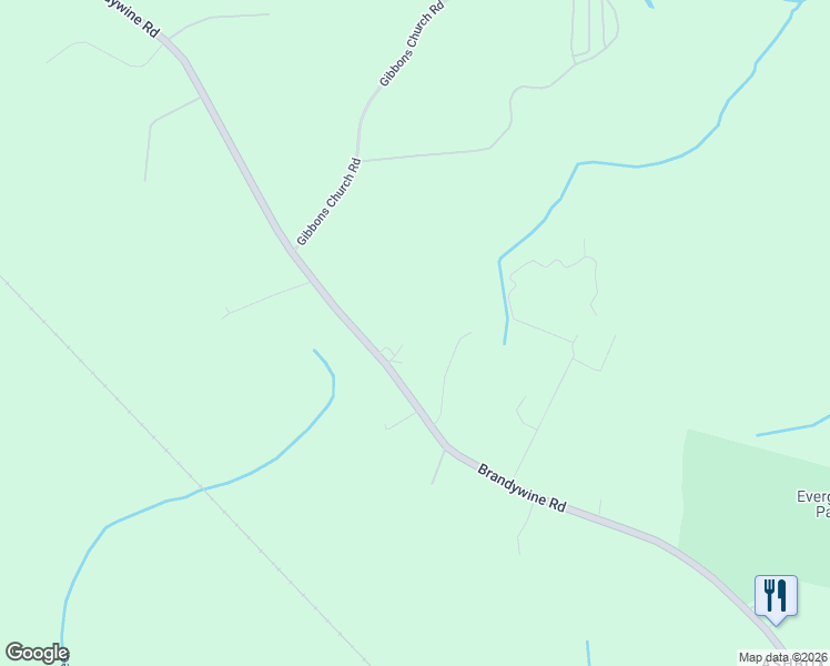 map of restaurants, bars, coffee shops, grocery stores, and more near 15208 Brandywine Road in Brandywine