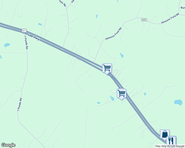 map of restaurants, bars, coffee shops, grocery stores, and more near 9 Payne Lane in Amissville