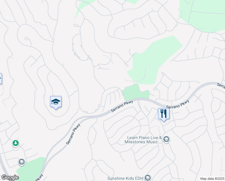 map of restaurants, bars, coffee shops, grocery stores, and more near 1010 Gamay Drive in El Dorado Hills