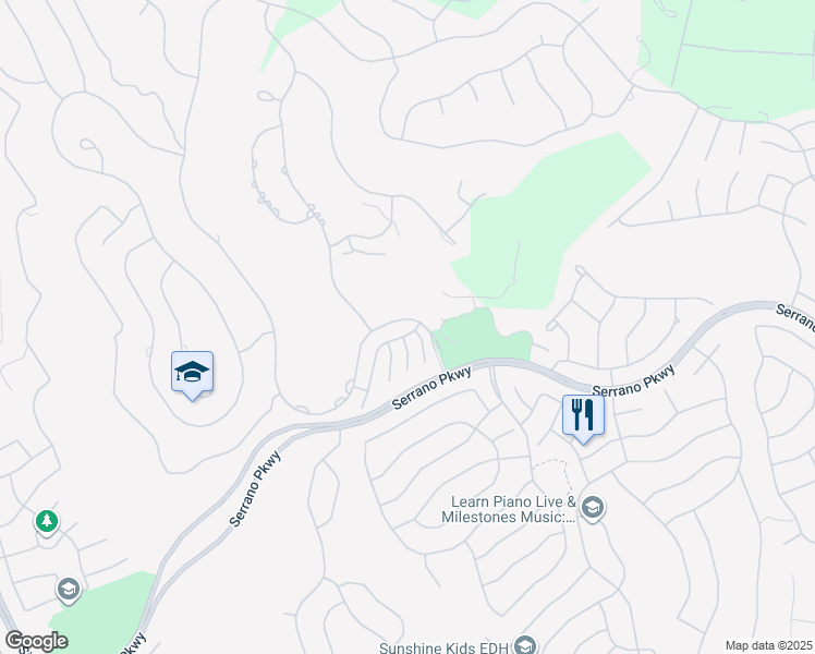 map of restaurants, bars, coffee shops, grocery stores, and more near 1010 Gamay Drive in El Dorado Hills