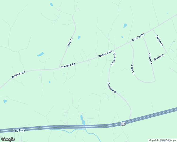 map of restaurants, bars, coffee shops, grocery stores, and more near 17016 Waterloo Road in Amissville