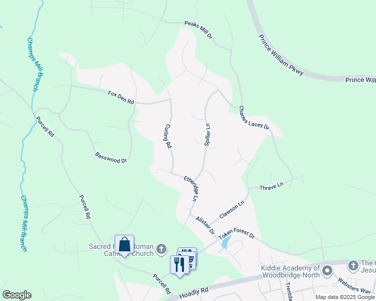 map of restaurants, bars, coffee shops, grocery stores, and more near 6375 Popwicke Court in Manassas