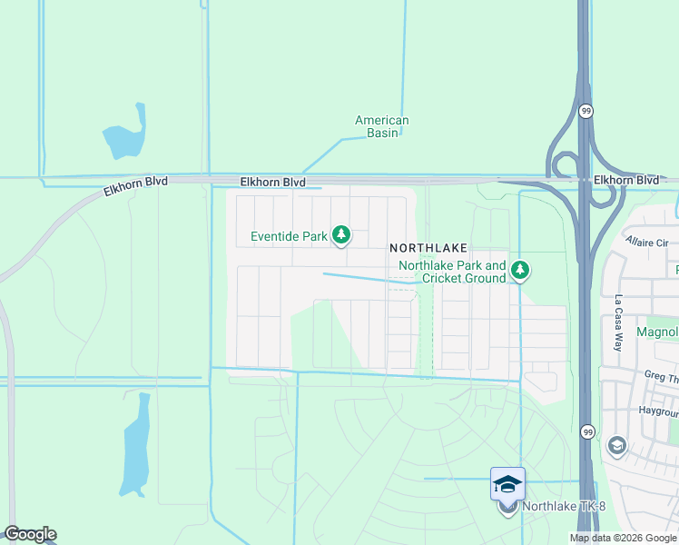map of restaurants, bars, coffee shops, grocery stores, and more near 3900 West Elkhorn Boulevard in Sacramento