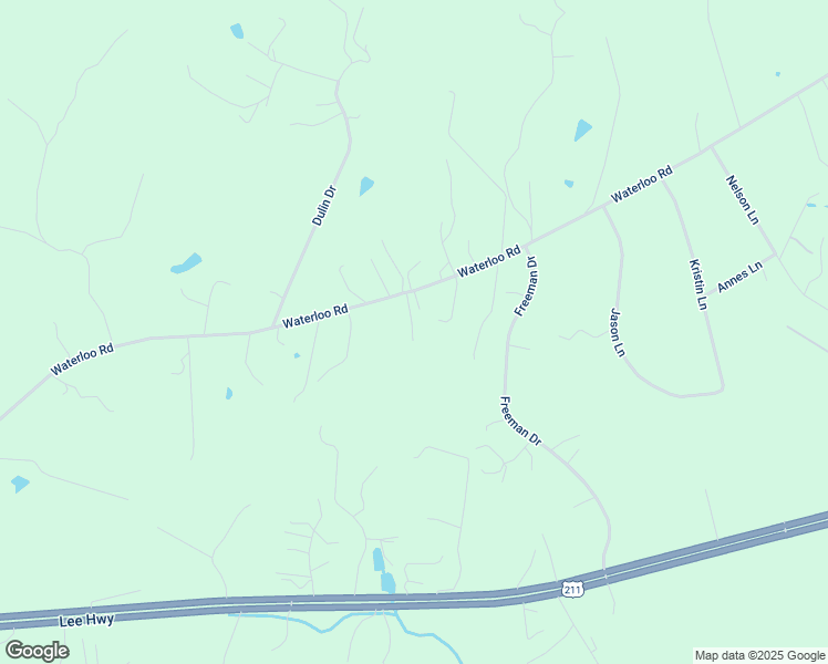 map of restaurants, bars, coffee shops, grocery stores, and more near 17016 Waterloo Road in Amissville