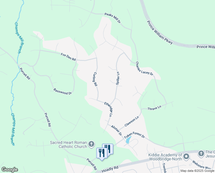 map of restaurants, bars, coffee shops, grocery stores, and more near 6375 Popwicke Court in Manassas