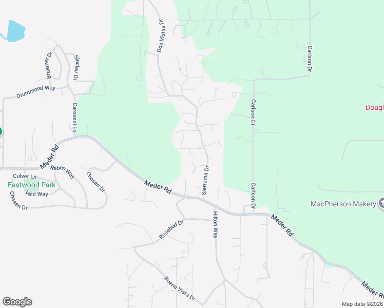 map of restaurants, bars, coffee shops, grocery stores, and more near 3511 El Grande Court in Shingle Springs