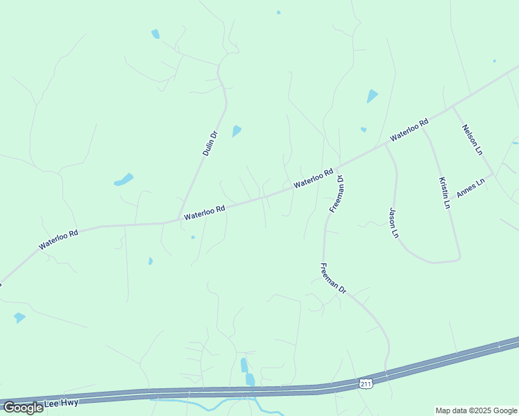 map of restaurants, bars, coffee shops, grocery stores, and more near 17002 Waterloo Road in Amissville