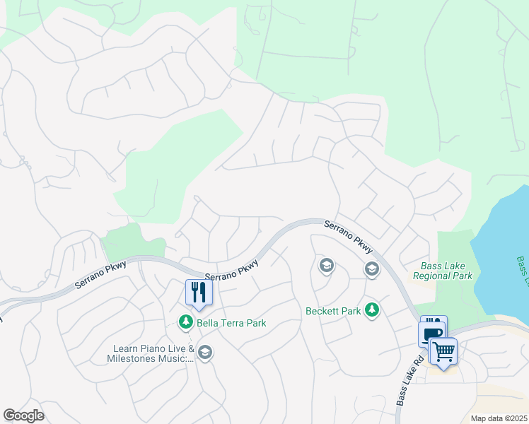map of restaurants, bars, coffee shops, grocery stores, and more near 805 Royal Troon Place in El Dorado Hills