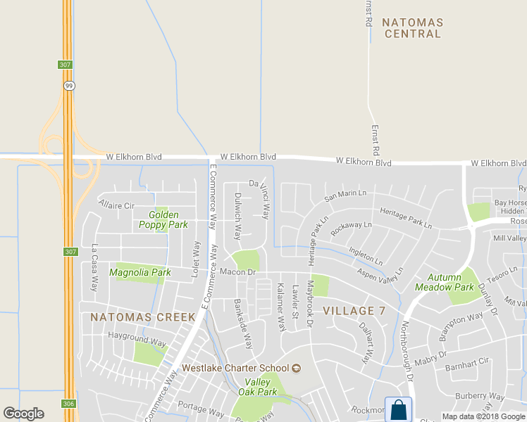 map of restaurants, bars, coffee shops, grocery stores, and more near 6 New Grafton Court in Sacramento