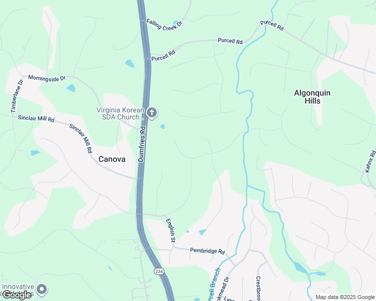 map of restaurants, bars, coffee shops, grocery stores, and more near 7930 Sly Fox Lane in Manassas