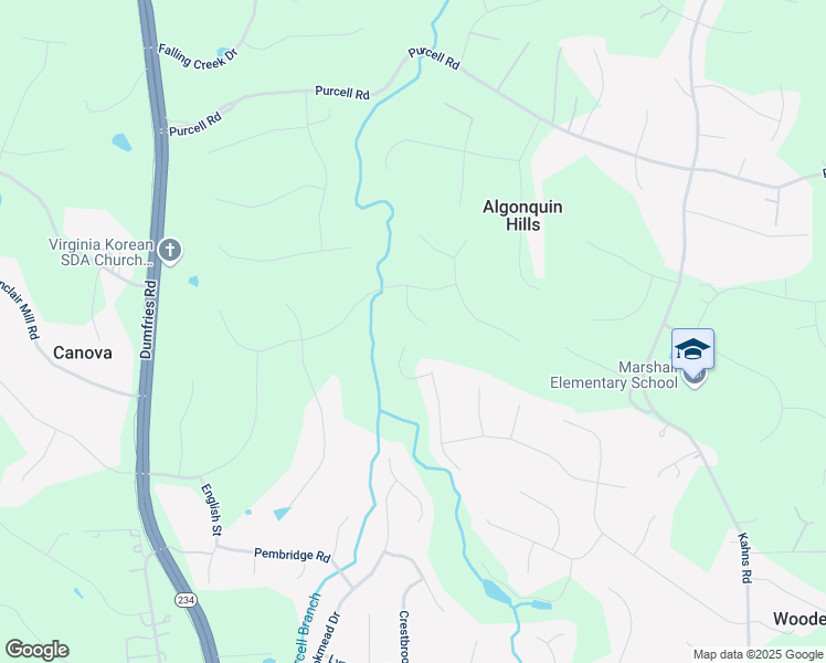 map of restaurants, bars, coffee shops, grocery stores, and more near 12028 Bank Beaver Court in Manassas