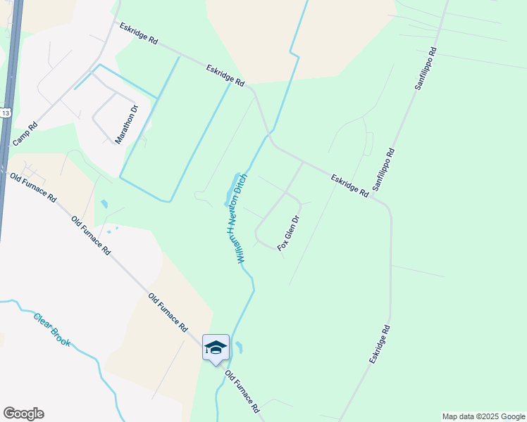 map of restaurants, bars, coffee shops, grocery stores, and more near 22250 Hollyview Court in Bridgeville