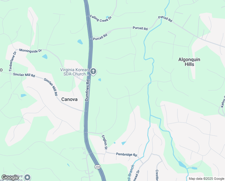 map of restaurants, bars, coffee shops, grocery stores, and more near 7934 Sly Fox Lane in Manassas