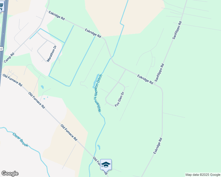 map of restaurants, bars, coffee shops, grocery stores, and more near 22250 Hollyview Court in Bridgeville