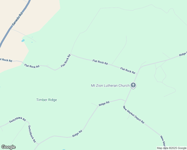 map of restaurants, bars, coffee shops, grocery stores, and more near Flat Rock Road in New Market