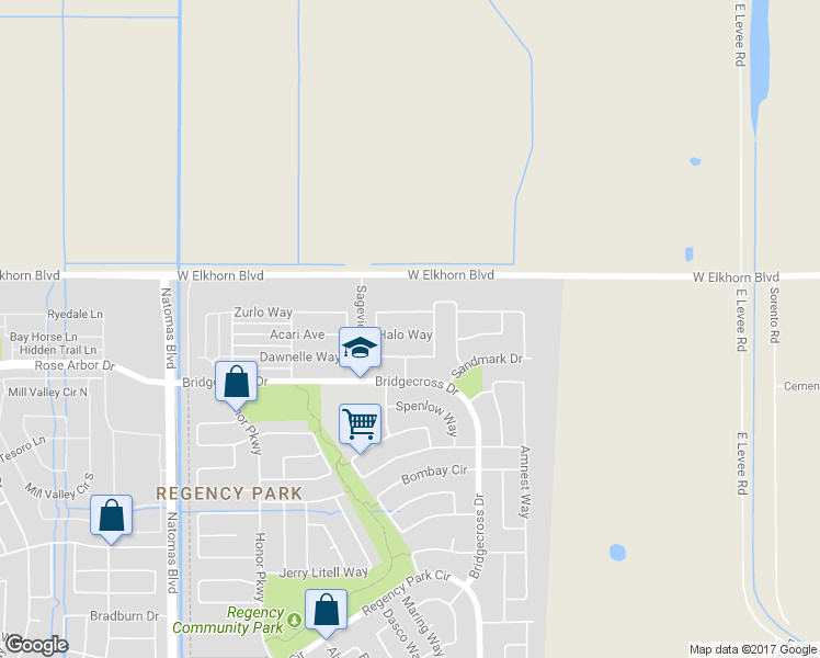 map of restaurants, bars, coffee shops, grocery stores, and more near 1635 Halo Avenue in Sacramento