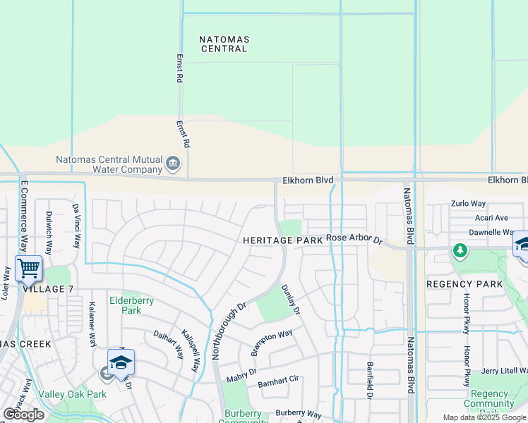 map of restaurants, bars, coffee shops, grocery stores, and more near 5972 Country Manor Place in Sacramento