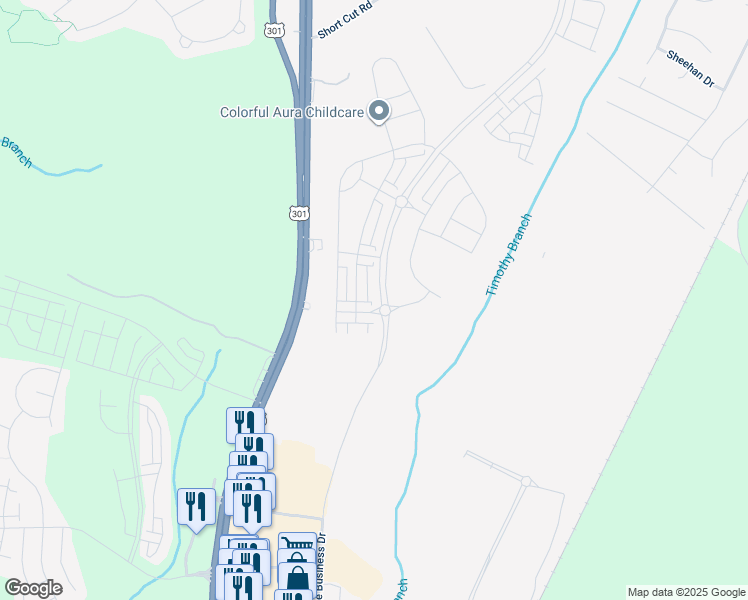 map of restaurants, bars, coffee shops, grocery stores, and more near 14973 Mattawoman Drive in Brandywine