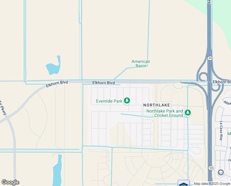 map of restaurants, bars, coffee shops, grocery stores, and more near 3910-4198 West Elkhorn Boulevard in Sacramento