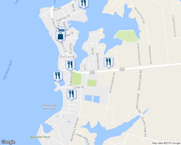 map of restaurants, bars, coffee shops, grocery stores, and more near 210 Oxford Road in Oxford